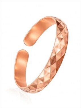 Solid Pure Copper Cuff Bracelet Adjustable Open Bangle Minimalist